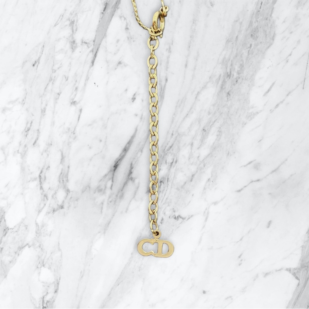 Christian Dior V-Shape Rhinestone Necklace - Picture 5 of 6
